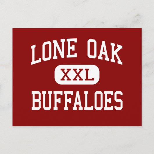 Lone Oak - Buffaloes - High - Lone Oak テキサス州 ポストカード (正面)