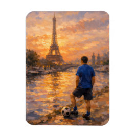 Lone Soccer Player Near La Seine マグネット