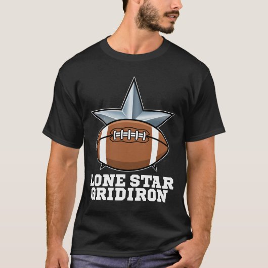 LONE STAR GRIDIRON - DALLAS FOOTBALL Tシャツ (正面)