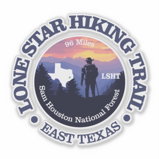 Lone Star Hiking Trail (rd2) シール (正面)