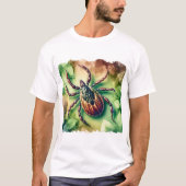 Lone Star Tick Painting REF86 - Watercolor Tシャツ (正面)