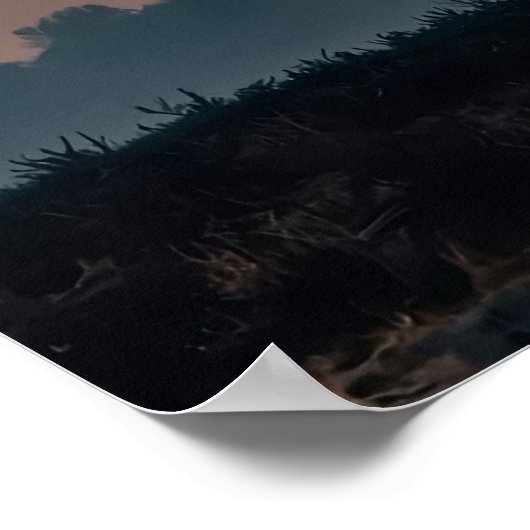 Lone Tree at Sunset ポスター (角)