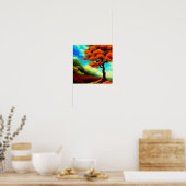 Lone Tree by the Forest Poster ポスター (キッチン)