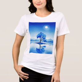 Lone tree on a small island トライブレンドＴシャツ