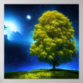 Lone Tree Spacescapeポスター ポスター (正面)