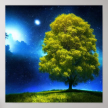 Lone Tree Spacescapeポスター