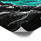 Lone Voyager - Surreal Stormy Seaファンタジーアート ポスター (角)