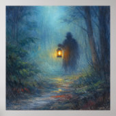 Lone Wanderer - Pastel painting Style Art ポスター (正面)