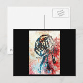 Lone Wolf – 茶色の目によるオリジナル ポストカード (正面/裏面)