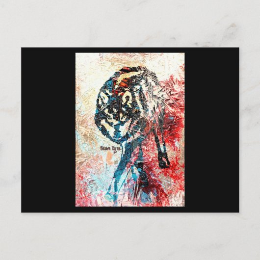 Lone Wolf – 茶色の目によるオリジナル ポストカード (正面)