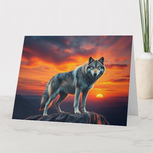 Lone Wolf at Sunset カード (正面)