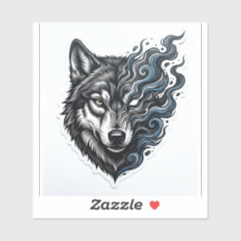 Lone Wolf Biker Decal — Smoke Motorcycle Sticker シール