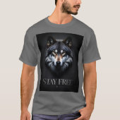 Lone Wolf Design - Stay Free Tシャツ (正面)