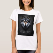 Lone Wolf Design - Stay Free Tシャツ (正面)