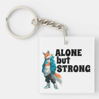 Lone Wolf Energy 🐾 雄大なオオカミ グラフィックTシャツ - "A キーホルダー