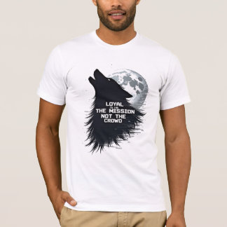 Lone Wolf Glitch Moon Tシャツ – Mission Over Crowd