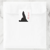 Lone Wolf Howling Your Name Custom Handwriting スクエアシール (バッグ)