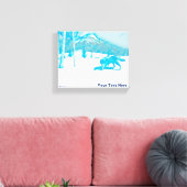 Lone Wolf In WiNter キャンバスプリント (インサイチュ (リビング))