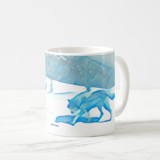 Lone Wolf In WiNter コーヒーマグカップ (正面右)