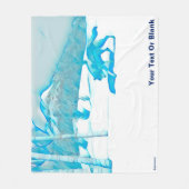 Lone Wolf In WiNter フリースブランケット (正面)