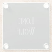 Lone Wolf Male Sigma Modern Minimalist ガラスコースター (裏面)