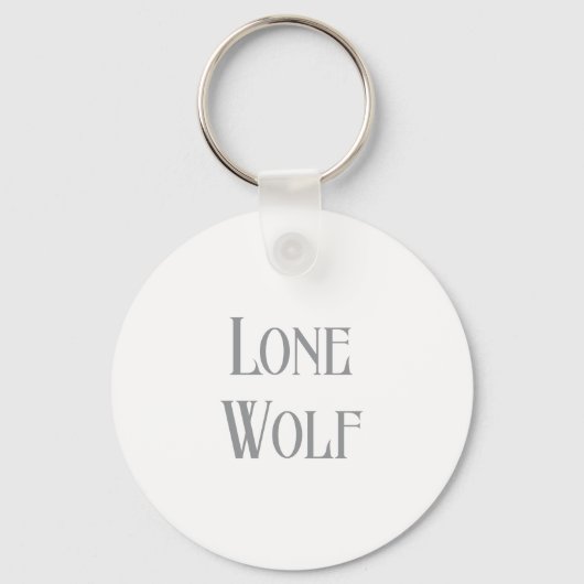 Lone Wolf Male Sigma Modern Minimalist キーホルダー (正面)