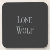 Lone Wolf Male Sigma Modern Minimalist コースター (正面)
