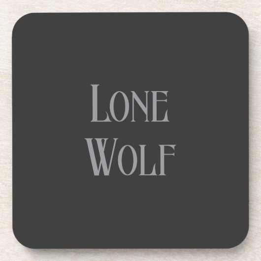 Lone Wolf Male Sigma Modern Minimalist コースター (正面)