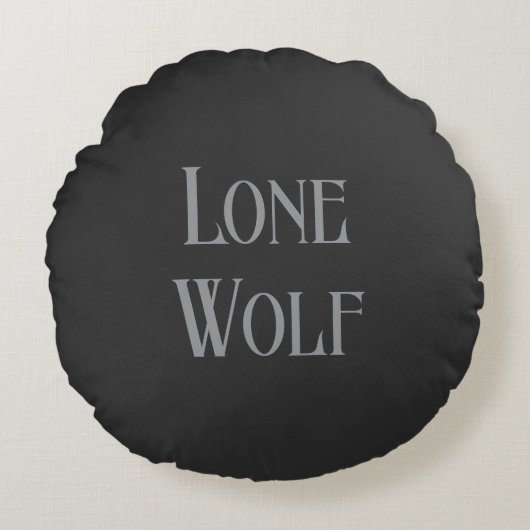 Lone Wolf Male Sigma Modern Minimalist ラウンドクッション (正面)