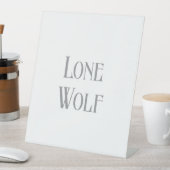 Lone Wolf Male Sigma Modern Minimalist 台座サイン (インサイチュ)