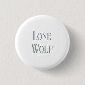 Lone Wolf Male Sigma Modern Minimalist 缶バッジ (正面)