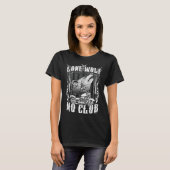 Lone Wolf No Club Motorcycle  Biker Wolves Tシャツ (正面フル)