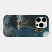 Lone Wolf Under the Moon | Alpha Strength iPhoneケース (裏面横)