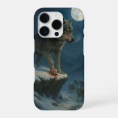 Lone Wolf Under the Moon | Alpha Strength iPhoneケース (裏面)