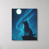 Lone Wolf Wall Art – Moonlight Spirit キャンバスプリント (正面)