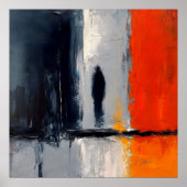 Loneliness – Abstract Figure in Urban Silence ポスター (正面)