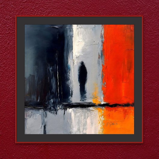 Loneliness – Abstract Figure in Urban Silence ポスター