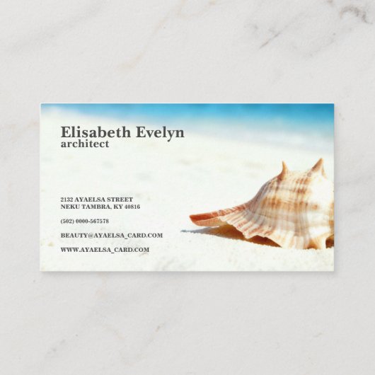 Lonely Conch on Pristine Shore 名刺 (裏面)