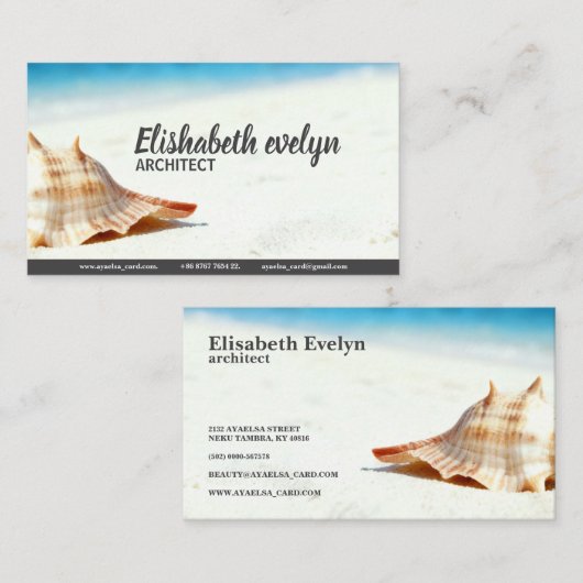 Lonely Conch on Pristine Shore 名刺 (正面/裏面)