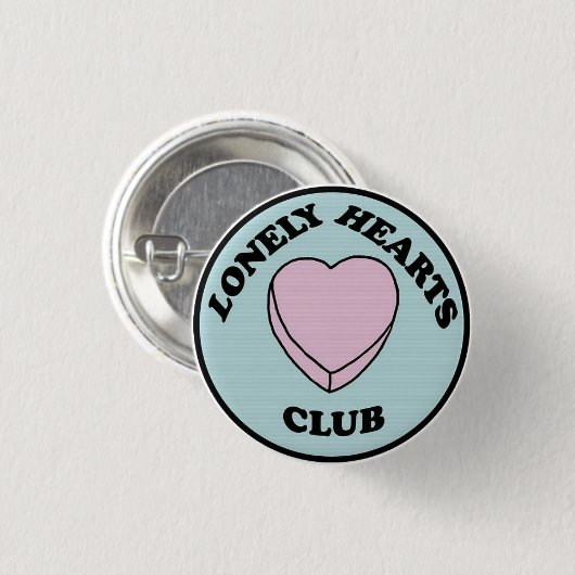 Lonely hearts club pin 缶バッジ (正面&裏面)