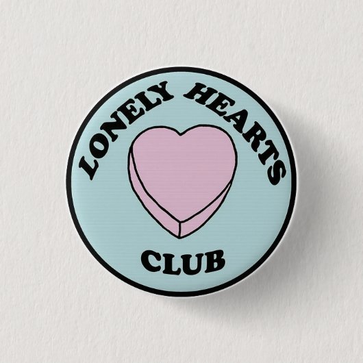 Lonely hearts club pin 缶バッジ (正面)