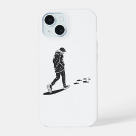 Lonely Night Walk Minimal Aesthetic Phone Case iPhone 15ケース