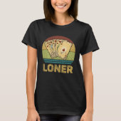 Loner Vintage  Euchre Card Game Tシャツ (正面)