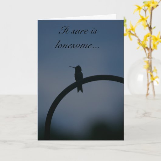 Lonesome Hummingbirdカード カード (黄色い花)