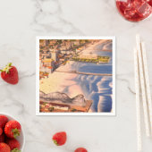 Long Beach, CA Boardwalk (California Dream) スタンダードカクテルナプキン (インサイチュ)