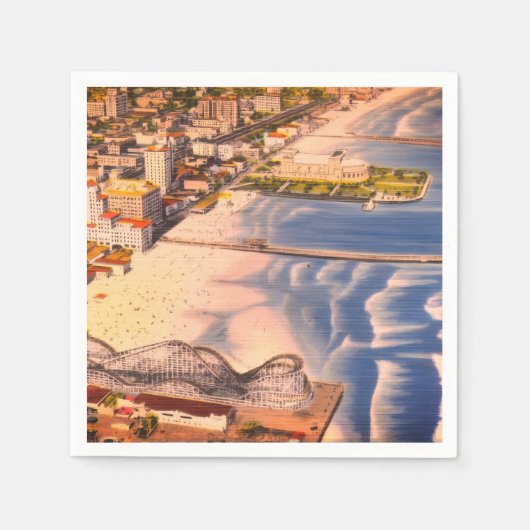 Long Beach, CA Boardwalk (California Dream) スタンダードカクテルナプキン (正面)