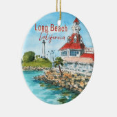 Long Beach California Ornament セラミックオーナメント (右)