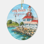 Long Beach California Ornament セラミックオーナメント (左)