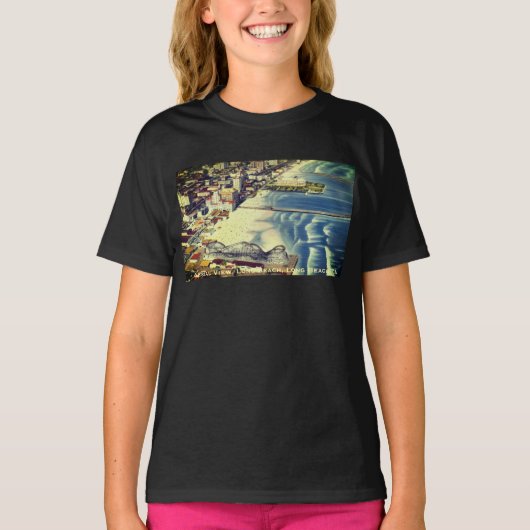 Long Beach Coastline – Vintage Era Tシャツ (正面)