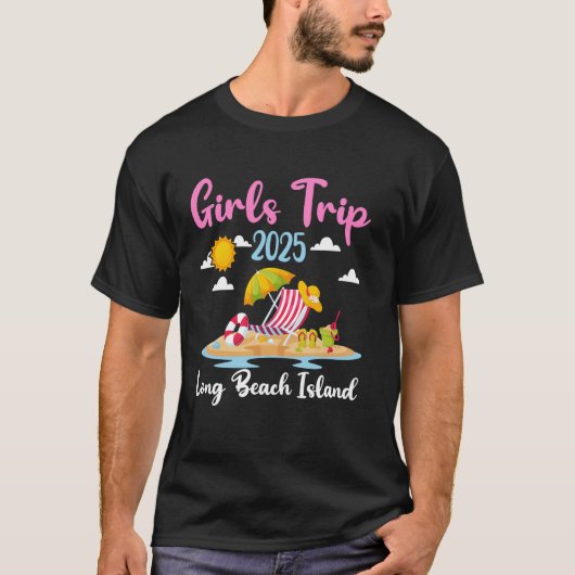 Long Beach Island Girls Trip 2025 Summer Vacation  Tシャツ (正面)